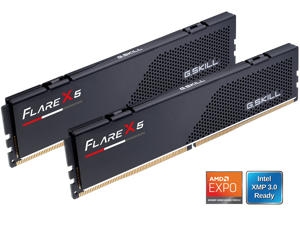 G.SKILL Flare X5 128GB (2 x 64GB) 288-Pin PC RAM DDR5 6000 (PC5 48000) Desktop Memory Model F5-6000J3644D64GX2-FX5