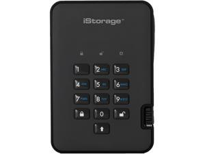 iStorage diskAshur2 SSD 128GB Black - Secure portable solid state drive - Password protected, dust and water resistant, portable, military grade hardware encryption USB 3.2  IS-DA2-256-SSD-128-B