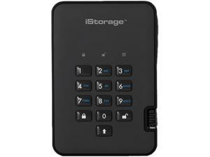 iStorage diskAshur2 SSD 1TB Black - Secure portable solid state drive - Password protected, dust and water resistant, portable, military grade hardware encryption USB 3.2 IS-DA2-256-SSD-1000-B