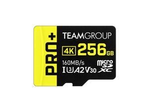 Team 256GB PRO+ microSDHC UHS-I/U3 Class 10 Memory Card with...