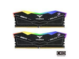 Team Group T-Force Delta RGB DDR5 48GB (2 x 24GB) 288-Pin CUDIMM DDR5 9600 (PC5 76800) Desktop Memory Model FF3D548G9600HC44DC-CU01
