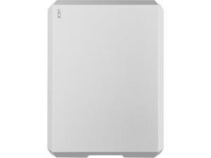 LaCie Mobile Drive 5TB External Hard Drive Portable HDD - Moon Silver USB-C USB 3.0, for Mac and PC Desktop, 1 Month Adobe CC (STHG5000400)