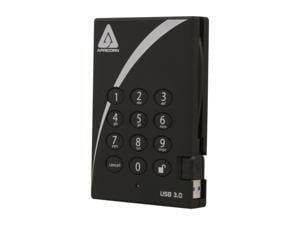 APRICORN 500GB Aegis Padlock External Hard Drive with 256-bit AES Encryption USB 3.0 Model A25-3PL256-500 Black