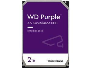 WD Purple 2TB Surveillance Hard Disk Drive - 5400 RPM Class SATA 6Gb/s 64MB Cache 3.5 Inch WD20PURZ - OEM