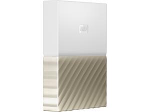 WD 4TB My Passport Ultra Portable Storage with Metal Finish USB 3.0 Model WDBFKT0040BGD-WESN White - Gold