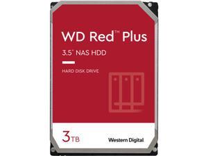 WD Red Plus 3TB NAS Hard Disk Drive - 5400 RPM Class SATA 6Gb/s, CMR, 128MB Cache, 3.5 Inch - WD30EFZX - OEM