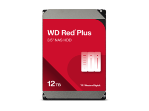 WD Red Plus 12TB NAS Hard Disk Drive - 7200 RPM Class SATA 6Gb/s, CMR, 256MB Cache, 3.5 Inch - WD120EFBX
