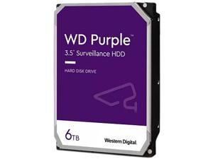 WD Purple 6TB Surveillance Hard Disk Drive - 5400 RPM Class SATA 6Gb/s 256MB Cache 3.5 Inch WD63PURZ - OEM