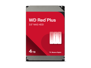 WD Red Plus 4TB NAS Hard Disk Drive - 5400 RPM Class SATA 6Gb/s, CMR, 256MB Cache, 3.5 Inch - WD40EFPX