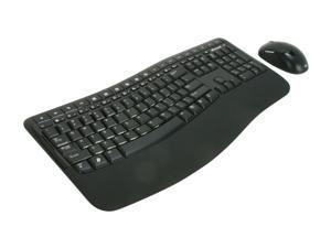 Microsoft Wireless Comfort Desktop 5000 CSD-00001 Black USB RF Wireless Ergonomic Keyboard & Mouse