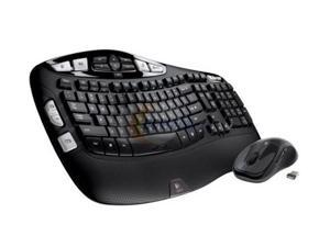 Logitech Keyboard and Mouse 920002555 Black RF Wireless Ergonomic Keyboard