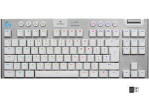 Logitech G915 TKL White Tactile Tenkeyless LIGHTSPEED Wireless RGB Mechanical Gaming Keyboard, Low Profile Switch Options, LIGHTSYNC RGB, Advanced Wireless and Bluetooth Support