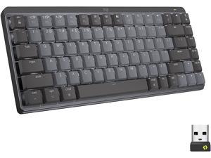 Logitech MX Mechanical Mini Wireless Illuminated Keyboard, Tactile Quiet Switches, Backlit, Bluetooth, USB-C, macOS, Windows, Linux, iOS, Android, Graphite