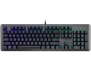 Cooler Master CK550 Gaming Mechanical Keyboard with RGB Backlighting, Brushed Aluminum Design, floating keycaps, On-the-Fly Controls, and Hybrid Key Rollover, Blue Mechanical Switch