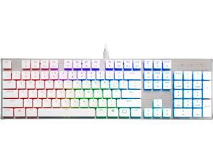 Cooler Master SK650 White Limited Edition Mechanical Keyboard with Cherry MX Low Profile RGB Switches in Brushed Aluminum Design Cooler Master SK650 White Limited Edition Mechanical Keyboard with Cherry MX Low Profile RGB Switches in Brushed Aluminum Design