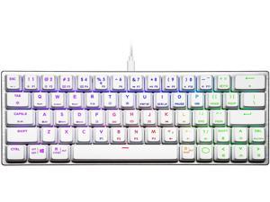 Cooler Master SK620 60% Sliver White Mechanical Keyboard with Low Profile Brown Switches, New and Improved Keycaps, and Brushed Aluminum Design