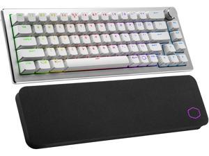 Cooler Master CK721 Sliver White Hybrid Wireless Mechanical Blue Switch Keyboard with 65% Format, USB-C Connectivity, and 3-way Dial