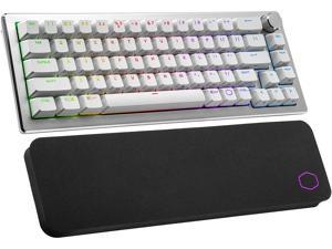 Cooler Master CK721 Sliver White Hybrid Wireless Mechanical Brown Switch Keyboard with 65% Format, USB-C Connectivity, and 3-way Dial