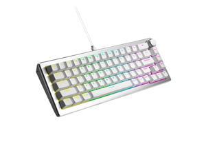 Cooler Master CK720 Hot-swappable Mechanical Keyboard with Kailh Box V2 Mechanical Red Switch,  65% Layout, USB-C Connectivity, RGB Lighting and 3-way Dial, Sliver White