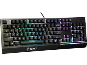 MSI Vigor GK30 USB Wired Gaming Keyboard with RGB Backlight and Water Repellent, Black