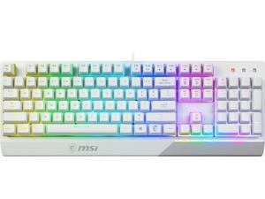 MSI Vigor GK30 USB Wired Gaming Keyboard with RGB Backlight and Water Repellent, White