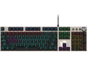 MSI Forge GK310 Mechanical Gaming Keyboard w/ Magnetic Cover - Hot Swappable Mechanical Red Switches, RGB, Ergonomic, Anti-GHOSTING, Angle-Adjustable