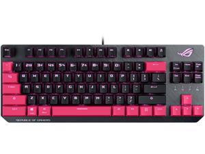 ASUS ROG Strix Scope TKL Electro Punk Mechanical Gaming Keyboard | Cherry MX Red Switches | 2X Wider Ctrl Key for Greater FPS Precision | Gaming Keyboard for PC | Aura Sync RGB Lighting, Quick-Toggle