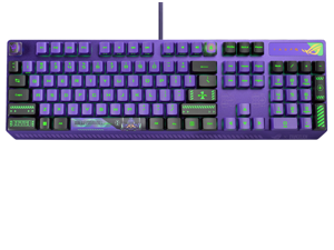 ASUS ROG Strix Scope RX EVA Edition, 100% RGB Gaming Keyboard, ROG RX Red Optical Mechanical Switches,IP57 Water Resistance,USB Passthrough,Wider Ctrl Key,Stealth Key, Macro Support,Evangelion Themed