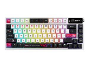 ROG Azoth X 75% custom gaming keyboard - hot-swappable ROG NX V2 Mechanical Switches, dye-sublimated semi-translucent keycaps, OLED display, three-way control knob