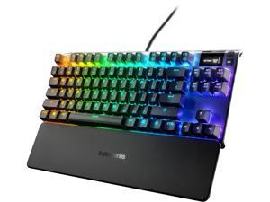 SteelSeries Apex 7 TKL Compact Mechanical Gaming Keyboard - OLED Smart Display - USB Passthrough and Media Controls - Linear and Quiet - RGB Backlit