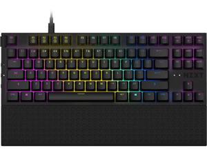 NZXT Function TKL Mechanical Keyboard - KB-1TKUS-BR - PC Gaming Mechanical Keyboard - MX Compatible Switches - Hot Swappable Key Switch Sockets - Linear RGB Switches - Aluminum Top Plate - Black