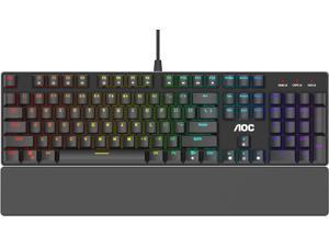 AOC Gaming Full RGB Mechanical Keyboard, 104-Key Outemu Blue...
