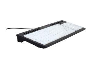 AVS Gear W9805ELBK Black & White PS/2 Office Products Standard Illuminating Light-Up Multimedia Keyboard