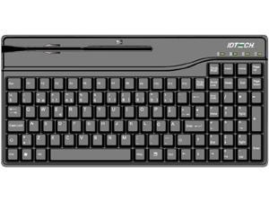 IDTech IDKA-334333B Versakey POS Keyboard with MagStripe Reader, USB, 1, 2 & 3, 104 - Black