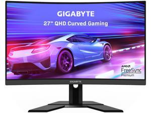GIGABYTE G27QC 27" 165 Hz 1440P Curved Gaming Monitor, 2560 x 1440 VA 1500R Display, 1ms (MPRT) Response Time, 92% DCI-P3, HDR Ready, FreeSync Premium, 1 x DisplayPort 1.2, 2 x HDMI 2.0, 2 x USB 3.0