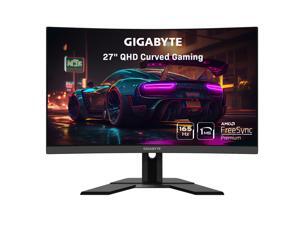 GIGABYTE 27" 165Hz 1440P Curved Gaming Monitor, 2560 x 1440 VA 1500R Display, 1ms (MPRT) Response Time, 88% DCI-P3, HDR Ready, FreeSync Premium, 1x Display Port 1.2, 2x HDMI 2.0, 2x USB 3.0, G27QC A GIGABYTE 27" 165Hz 1440P Curved Gaming Monitor, 2560 x 1440 VA 1500R Display, 1ms (MPRT) Response Time, 88% DCI-P3, HDR Ready, FreeSync Premium, 1x Display Port 1.2, 2x HDMI 2.0, 2x USB 3.0, G27QC A