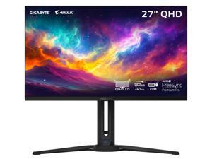 GIGABYTE - AORUS FO27Q3 - 27" QD OLED Gaming Monitor - QHD 2560x1440 - 360Hz - 0.03ms GTG - AMD FreeSync Premium Pro - Type C KVM - HDMI, DP, Type C - Height Adjustable - Black