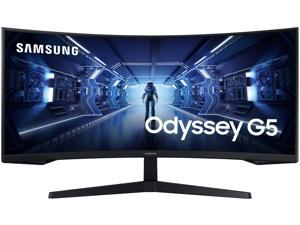 SAMSUNG Odyssey G5 C34G55T 34" WQHD 3440 x 1440 (2K) 1ms (MPRT) 165Hz HDR10, HDMI, DisplayPort FreeSync Premium Curved Gaming Monitor