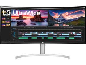 LG UltraWide 38WN95C-W 38" UWQHD 3840 x 1600 144 Hz HDMI, DisplayPort, Thunderbolt 3 FreeSync Premium Pro & G-Sync Compatible Built-in Speakers Curved Monitor