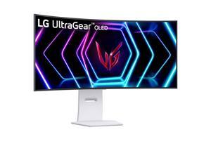LG 39GS95QE 39-inch Ultragear OLED Curved Gaming Monitor WQHD 800R 240Hz 0.03ms DisplayHDR True Black 400 AMD FreeSync Premium Pro NVIDIA G-Sync HDMI 2.1 DisplayPort Tilt/Height/Swivel Stand White