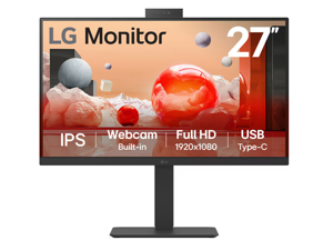 LG 27'' IPS FHD 100Hz Monitor with Webcam/Mic, & UBC Type-C, 27BA850-B