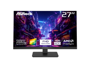 ASRock Phantom Gaming 27" 180 Hz IPS FHD Gaming Monitor FreeSync (AMD Adaptive Sync) 123% sRGB / 94% DCI-P3 PG27FFT1B