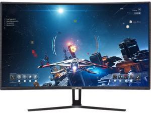 SCEPTRE C325B-185RD 32" (31.5" Viewable) Full HD 1920 x 1080 185Hz 3 x HDMI, DisplayPort, AMD FreeSync Compatible Built-in Speakers Anti-Flicker LED Backlit Curved Gaming Monitor