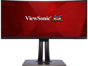 ViewSonic VP3481 34" WQHD 3440 x 1440 100Hz DisplayPort 2xHDMI USB 3.1 Type-C USB 3.1 Hub HDR10 14-bit 3D LUT and Color Calibration for Video and Graphics Anti-Glare Backlit LED Curved Monitor