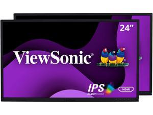 ViewSonic VG2448_H2 24 Inch Dual Pack Head-Only IPS 1080p Monitors with HDMI DisplayPort USB for Home and Office