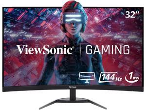 ViewSonic VX3268-2KPC-MHD 32 Inch 1440p QHD Curved 144Hz 1ms Gaming Monitor with FreeSync Premium Eye Care HDMI and DP