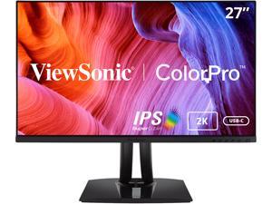 ViewSonic VP2756-2K 27 Inch Premium IPS 1440p Frameless Ergonomic Monitor with Color Accuracy, Pantone Validated, Factory Calibrated, HDMI, DisplayPort and USB Type C for Professional Home and Office
