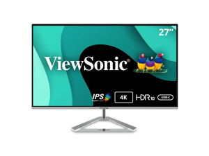 ViewSonic VX27764KMHDU 27 Inch 4K IPS Monitor with Ultra HD resolution 2 Way Powered 65W USB C HDR10 Content Support Thin Bezels HDMI and DisplayPort