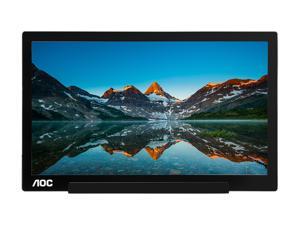 AOC I1601FWUX 15.6" FHD 1080p USB-C Powered Portable, IPS panel, USB Type-C, Tilt, Auto-pivot, Sleek design, 220 cd/m2, 5ms, 2017 MacBook Pro & XPS compatible AOC I1601FWUX 15.6" FHD 1080p USB-C Powered Portable, IPS panel, USB Type-C, Tilt, Auto-pivot, Sleek design, 220 cd/m2, 5ms, 2017 MacBook Pro & XPS compatible