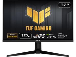 ASUS TUF Gaming 32" 1440P Gaming Monitor (VG32AQL1A) - QHD (2560 x 1440), IPS, 170Hz, 1ms, Extreme Low Motion Blur Sync, FreeSync Premium, 99% DCI-P3, DisplayPort, HDMI, USB Hub, DisplayHDR 400